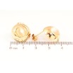 Серьги Xuping Позолота 18K пусеты Вставка Кошачий глаз фото №2