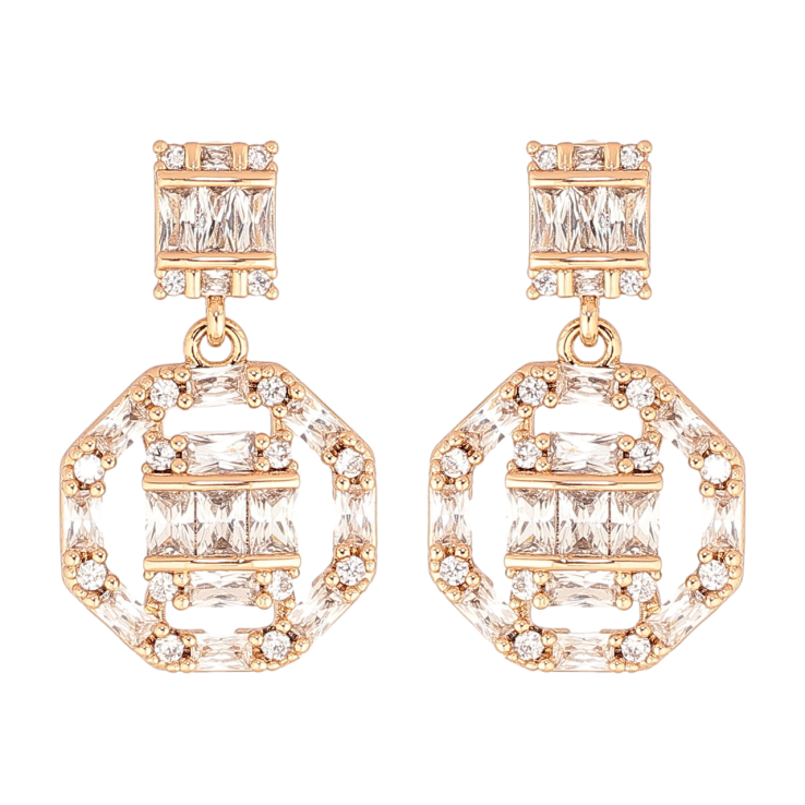 Серьги Xuping Позолота 18K пусеты Кристальные подвески фото №9 Серьги Xuping Позолота 18K пусеты Кристальные подвески фото №9