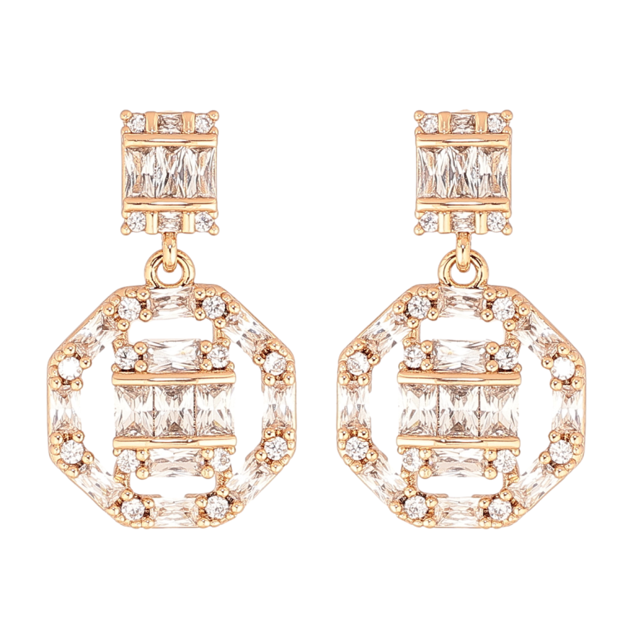 Серьги Xuping Позолота 18K пусеты Кристальные подвески фото №1 Серьги Xuping Позолота 18K пусеты Кристальные подвески фото №1