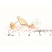 Серьги Xuping Позолота 18K пусеты Ромбы с жемчужными подвесками фото №2 Серьги Xuping Позолота 18K пусеты Ромбы с жемчужными подвесками фото №2