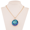 Кулон Xuping колір 18K з кристалами Swarovski на ланцюжку «Кристал Metallic Blue, ø 28мм» довжина 42-47см х 2мм фото №2 Кулон Xuping колір 18K з кристалами Swarovski на ланцюжку «Кристал Metallic Blue, ø 28мм» довжина 42-47см х 2мм фото №2