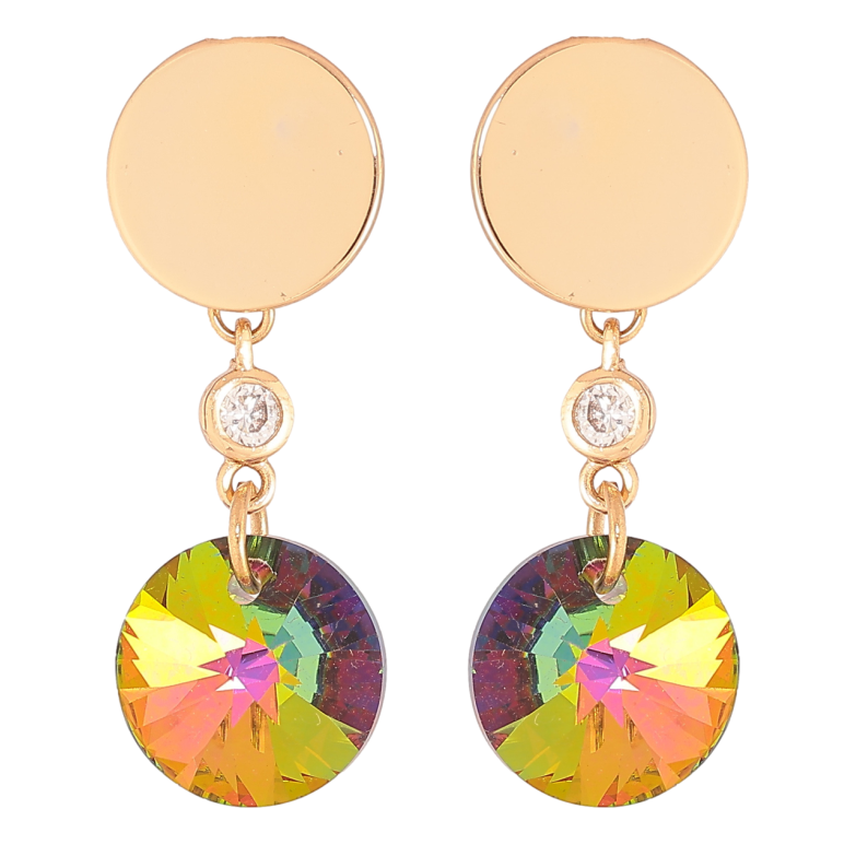 Сережки Xuping колір 18К з кристалами Swarovski пусети «Підвіски з кристалом Vitrail Medium» фото №19 Сережки Xuping колір 18К з кристалами Swarovski пусети «Підвіски з кристалом Vitrail Medium» фото №19