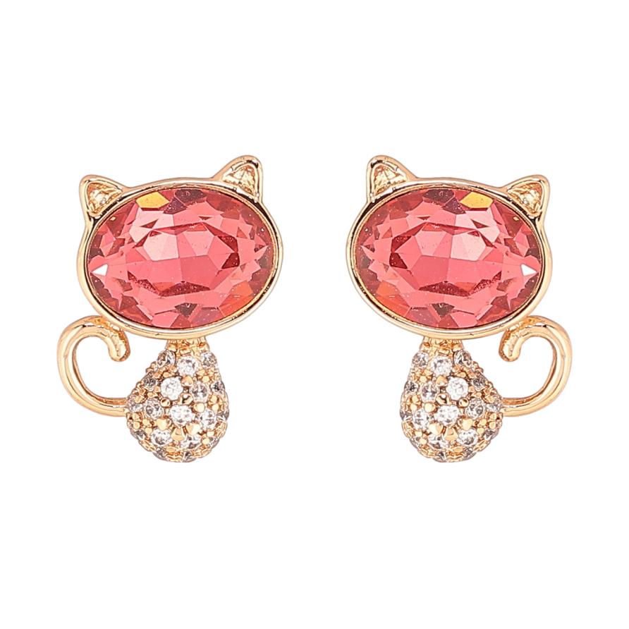 Сережки Xuping колір 18К з кристалами Swarovski пусети «Котики з кристалами Rose» фото №1 Сережки Xuping колір 18К з кристалами Swarovski пусети «Котики з кристалами Rose» фото №1