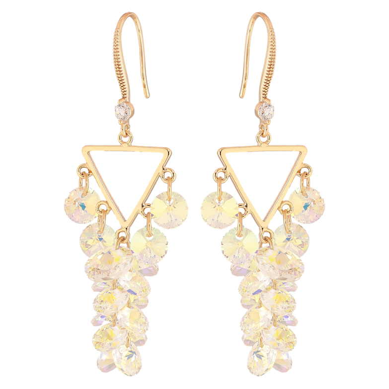 Сережки Xuping колір 18К з кристалами Swarovski французький замок «Підвіски з кристалами Shimmer» фото №17 Сережки Xuping колір 18К з кристалами Swarovski французький замок «Підвіски з кристалами Shimmer» фото №17