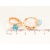 Серьги Xuping цвет 18К с кристаллами Swarovski колечки Кристальные шарики Aquamarine фото №2 Серьги Xuping цвет 18К с кристаллами Swarovski колечки Кристальные шарики Aquamarine фото №2