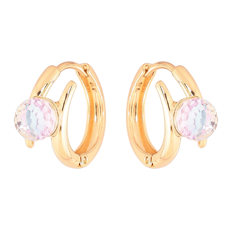 Сережки Xuping колір 18К з кристалами Swarovski колечка «Кристальні кульки Paradise Shine» фото №3 Сережки Xuping колір 18К з кристалами Swarovski колечка «Кристальні кульки Paradise Shine» фото №3