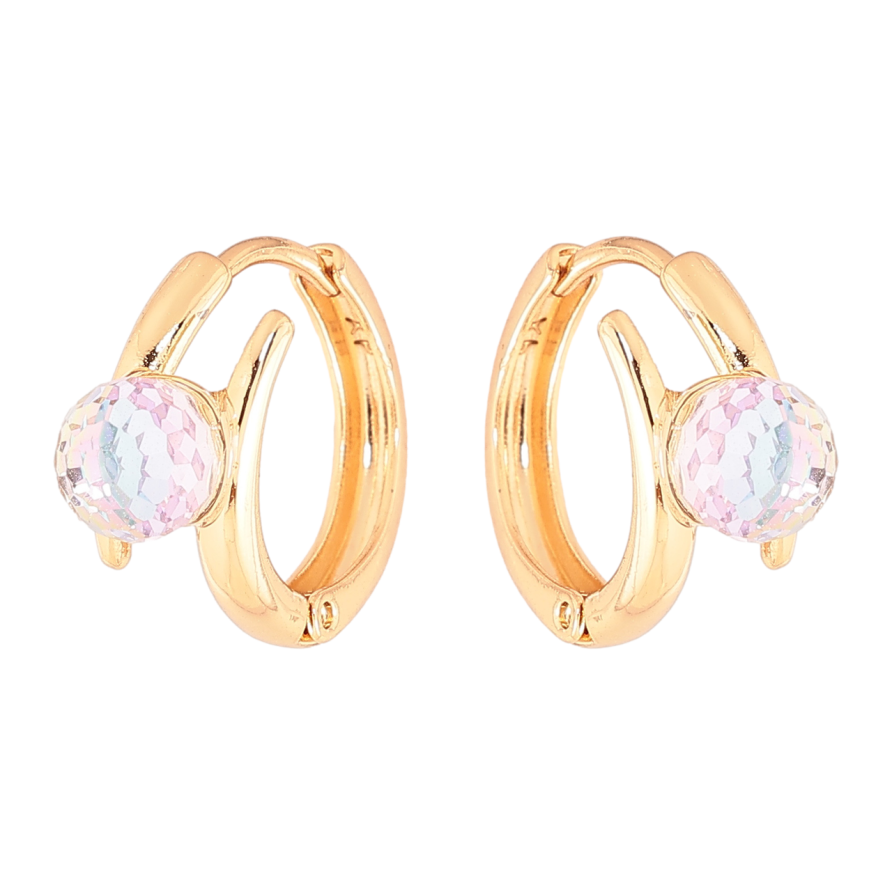 Сережки Xuping колір 18К з кристалами Swarovski колечка «Кристальні кульки Paradise Shine» фото №1 Сережки Xuping колір 18К з кристалами Swarovski колечка «Кристальні кульки Paradise Shine» фото №1
