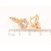 Серьги Xuping цвет 18К с кристаллами Swarovski английский замок Цветочки с кристаллами Clear фото №2 Серьги Xuping цвет 18К с кристаллами Swarovski английский замок Цветочки с кристаллами Clear фото №2