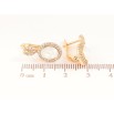 Сережки Xuping колір 18К з кристалами Swarovski англійський замок «Візерунок з кристалами White Opal» фото №2