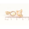 Сережки Xuping колір 18К з кристалами Swarovski англійський замок «Візерунок з кристалами Shimmer» фото №2
