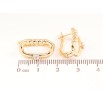 Сережки Xuping Позолота 18K англійський замок «Овали з кристалами» фото №2