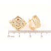 Серьги Xuping Позолота 18K английский замок Ромбовый узор с кристаллами фото №2 Серьги Xuping Позолота 18K английский замок Ромбовый узор с кристаллами фото №2