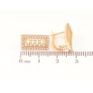 Серьги Xuping Позолота 18K английский замок Резные прямоугольники с инкрустацией кристаллами фото №2 Серьги Xuping Позолота 18K английский замок Резные прямоугольники с инкрустацией кристаллами фото №2