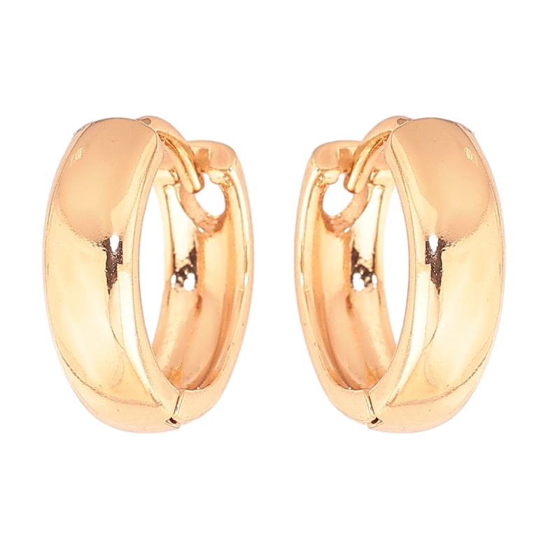 Серьги Xuping Позолота 18K колечки Классика, шир. 4мм ø 14мм фото №1 Серьги Xuping Позолота 18K колечки Классика, шир. 4мм ø 14мм фото №1
