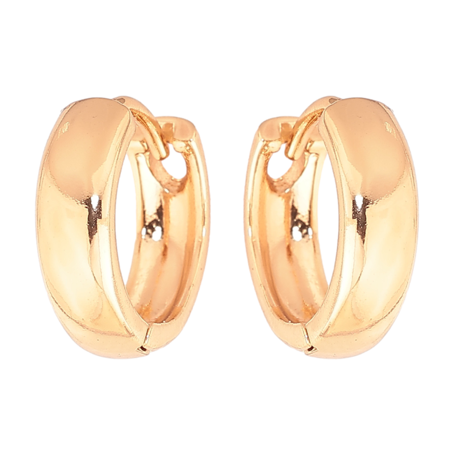 Серьги Xuping Позолота 18K колечки Классика, шир. 4мм ø 14мм фото №1 Серьги Xuping Позолота 18K колечки Классика, шир. 4мм ø 14мм фото №1