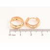 Серьги Xuping Позолота 18K колечки Классика, шир. 4мм ø 14мм фото №2 Серьги Xuping Позолота 18K колечки Классика, шир. 4мм ø 14мм фото №2
