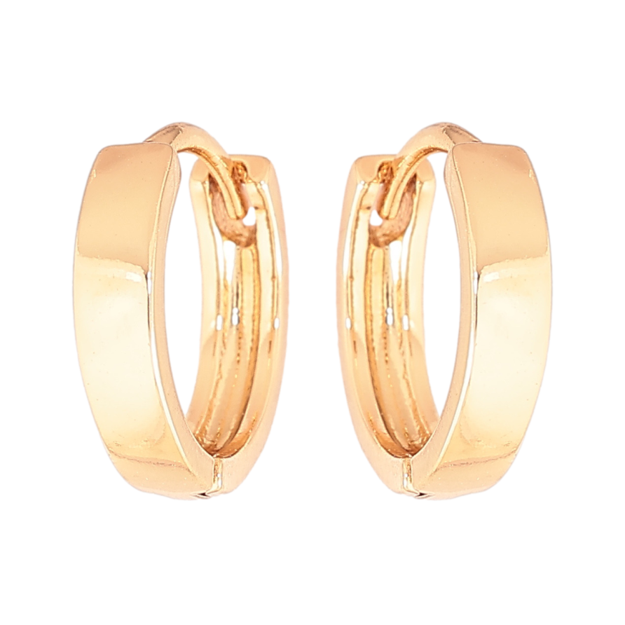 Серьги Xuping Позолота 18K колечки Классика, шир. 3мм ø 14мм фото №1 Серьги Xuping Позолота 18K колечки Классика, шир. 3мм ø 14мм фото №1