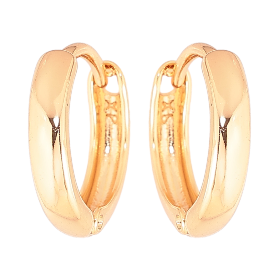 Серьги Xuping Позолота 18K колечки Классика, шир. 3мм ø 14мм фото №1 Серьги Xuping Позолота 18K колечки Классика, шир. 3мм ø 14мм фото №1