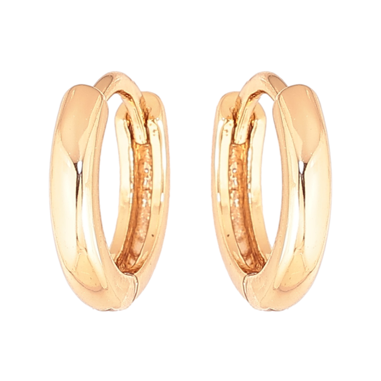 Сережки Xuping Позолота 18K колечка Класика, шир. 2мм ø 11мм фото №3 Сережки Xuping Позолота 18K колечка Класика, шир. 2мм ø 11мм фото №3