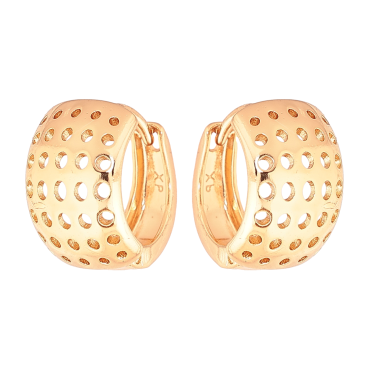 Серьги Xuping Позолота 18K колечки Резной узор фото №13