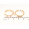 Серьги Xuping Позолота 18K колечки Узор с белой эмалью фото №2 Серьги Xuping Позолота 18K колечки Узор с белой эмалью фото №2
