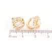 Сережки Xuping Позолота 18K колечка «Інкрустація кристалами» фото №2