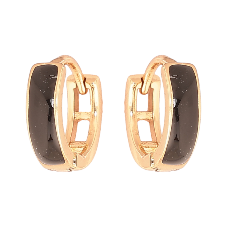 Серьги Xuping Позолота 18K колечки Покраска черной эмалью ø 11мм фото №24 Серьги Xuping Позолота 18K колечки Покраска черной эмалью ø 11мм фото №24