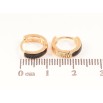 Серьги Xuping Позолота 18K колечки Покраска черной эмалью ø 11мм фото №2 Серьги Xuping Позолота 18K колечки Покраска черной эмалью ø 11мм фото №2