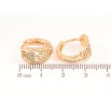 Серьги Xuping Позолота 18K колечки Узор с кристаллами фото №2