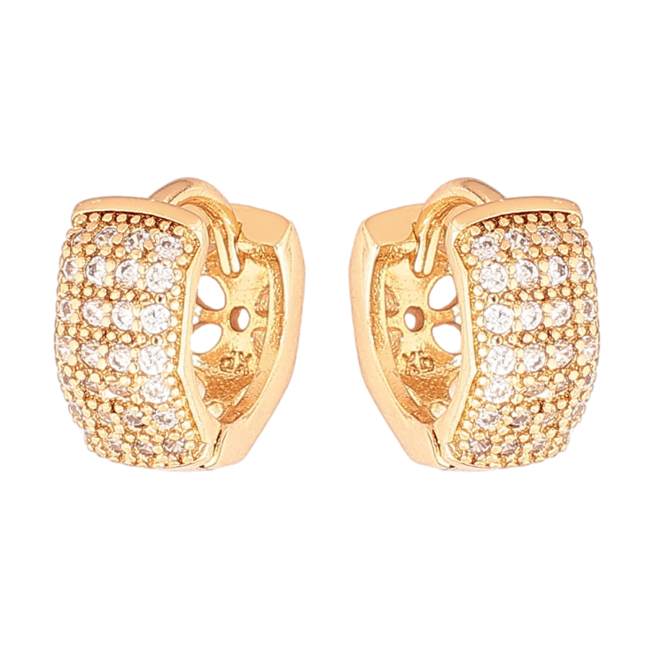 Серьги Xuping Позолота 18K колечки Инкрустация кристаллами фото №13 Серьги Xuping Позолота 18K колечки Инкрустация кристаллами фото №13