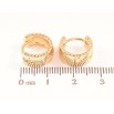 Серьги Xuping Позолота 18K колечки Узор с кристаллами фото №2 Серьги Xuping Позолота 18K колечки Узор с кристаллами фото №2