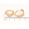 Серьги Xuping Позолота 18K колечки Волнистые дорожки кристаллов фото №2