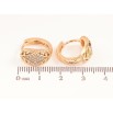 Серьги Xuping Позолота 18K колечки Резной узор с кристаллами фото №2 Серьги Xuping Позолота 18K колечки Резной узор с кристаллами фото №2