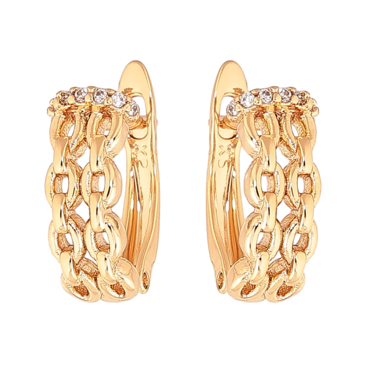 Серьги Xuping цвет Позолота 18K английский замок Узор цепочка фото №16 Серьги Xuping цвет Позолота 18K английский замок Узор цепочка фото №16