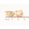 Серьги Xuping цвет Позолота 18K английский замок Узор с кристаллами фото №2 Серьги Xuping цвет Позолота 18K английский замок Узор с кристаллами фото №2