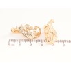 Серьги Xuping цвет Позолота 18K английский замок Вензеля фото №2