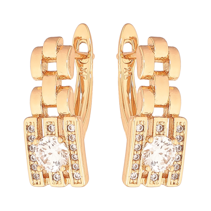 Серьги Xuping цвет Позолота 18K английский замок Декоративный узор с кристаллами фото №22 Серьги Xuping цвет Позолота 18K английский замок Декоративный узор с кристаллами фото №22