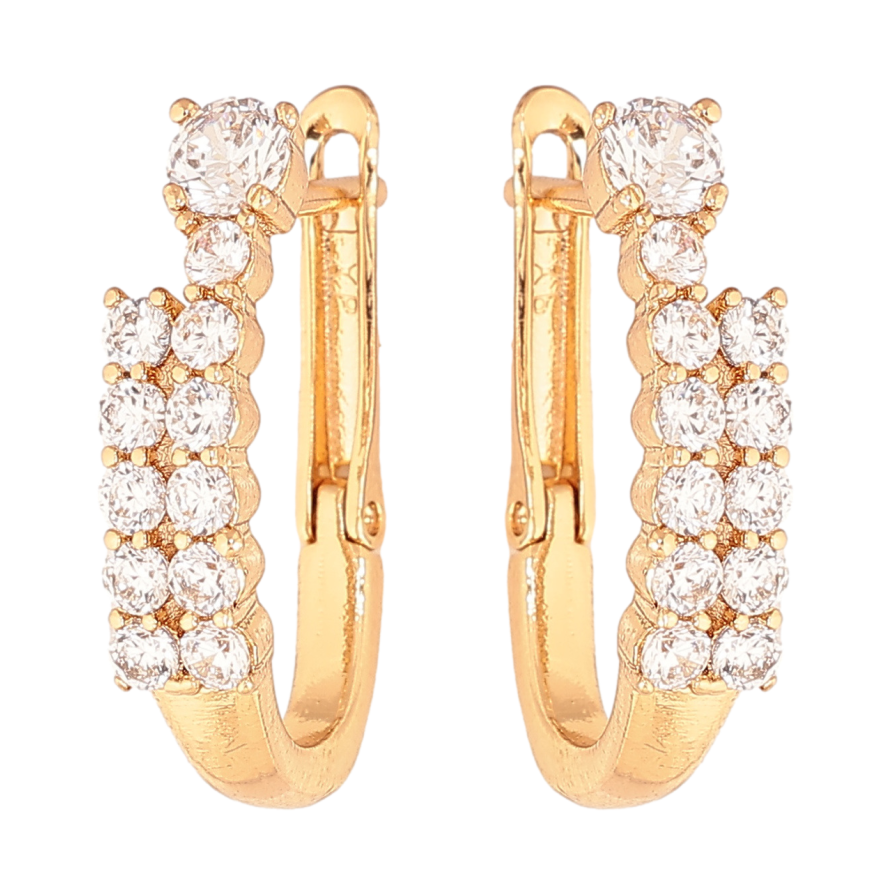 Серьги Xuping цвет Позолота 18K английский замок Инкрустация кристаллами фото №1 Серьги Xuping цвет Позолота 18K английский замок Инкрустация кристаллами фото №1