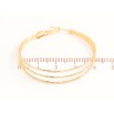 Сережки Xuping колір Позолота 18K кільця (конго) Потрійні з візерунком ø 4см фото №2