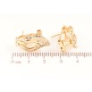 Серьги Xuping цвет Позолота 18K итальянский замок Узор с россыпью кристаллов фото №2