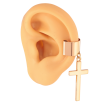 Серьги Xuping цвет Позолота 18K моно-каффа Крест (1шт) фото №3 Серьги Xuping цвет Позолота 18K моно-каффа Крест (1шт) фото №3
