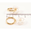 Серьги Xuping TTM Stainless Steel цвет 14К подвески на колечках Белые керамические сердечки 2 в 1 фото №3 Серьги Xuping TTM Stainless Steel цвет 14К подвески на колечках Белые керамические сердечки 2 в 1 фото №3