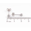 Серьги Xuping TTM Stainless Steel цвет Родий пусеты Шарики ø 4мм фото №2 Серьги Xuping TTM Stainless Steel цвет Родий пусеты Шарики ø 4мм фото №2
