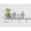 Серьги Xuping цвет Родий с кристаллами Swarovski пусеты Кристальные цветочки Peridot фото №2 Серьги Xuping цвет Родий с кристаллами Swarovski пусеты Кристальные цветочки Peridot фото №2
