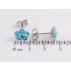Сережки Xuping колір Родій з кристалами Swarovski пусети Кристальні квіточки Aquamarine фото №2 Сережки Xuping колір Родій з кристалами Swarovski пусети Кристальні квіточки Aquamarine фото №2