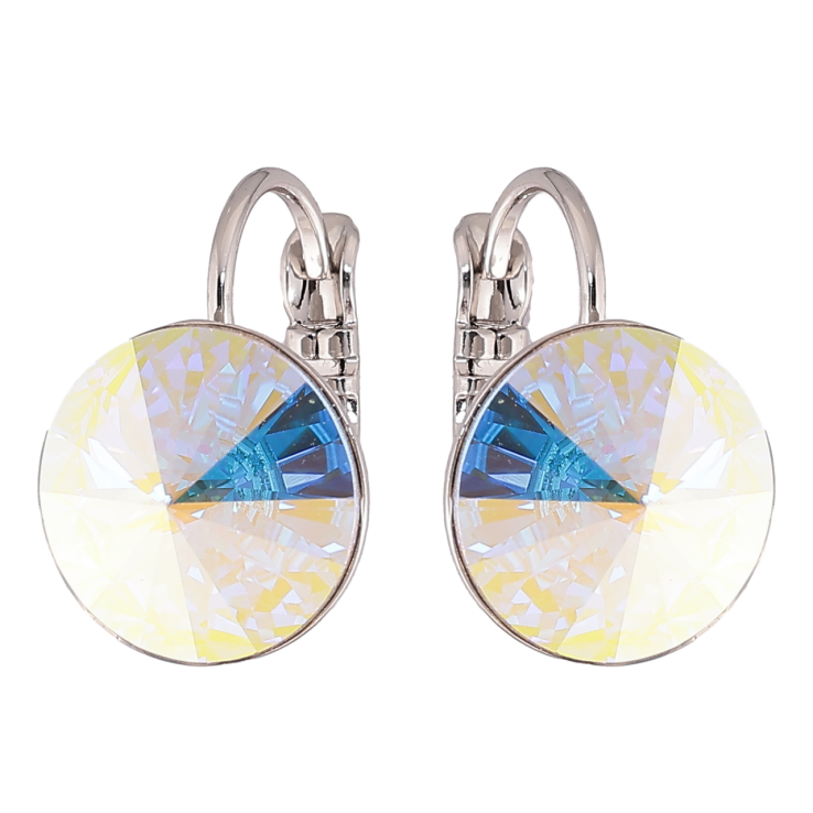 Серьги Xuping цвет Родий с кристаллами Swarovski французский замок Кристаллы АВ ø 12мм фото №8 Серьги Xuping цвет Родий с кристаллами Swarovski французский замок Кристаллы АВ ø 12мм фото №8