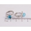 Серьги Xuping цвет Родий с кристаллами Swarovski колечки Узор с кристальными шариками Aquamarine фото №2 Серьги Xuping цвет Родий с кристаллами Swarovski колечки Узор с кристальными шариками Aquamarine фото №2