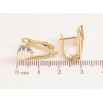 Сережки Xuping колір Позолота 14K з кристалами Swarovski англійський замок Візерунок з кристалами АВ фото №2