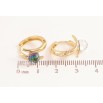 Сережки Xuping колір Позолота 14K з кристалами Swarovski колечка Візерунок з кристальними кульками Vitrail Medium фото №2