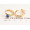 Сережки Xuping колір Позолота 14K з кристалами Swarovski колечка Візерунок з кристальними кульками Bermuda Blue фото №2 Сережки Xuping колір Позолота 14K з кристалами Swarovski колечка Візерунок з кристальними кульками Bermuda Blue фото №2